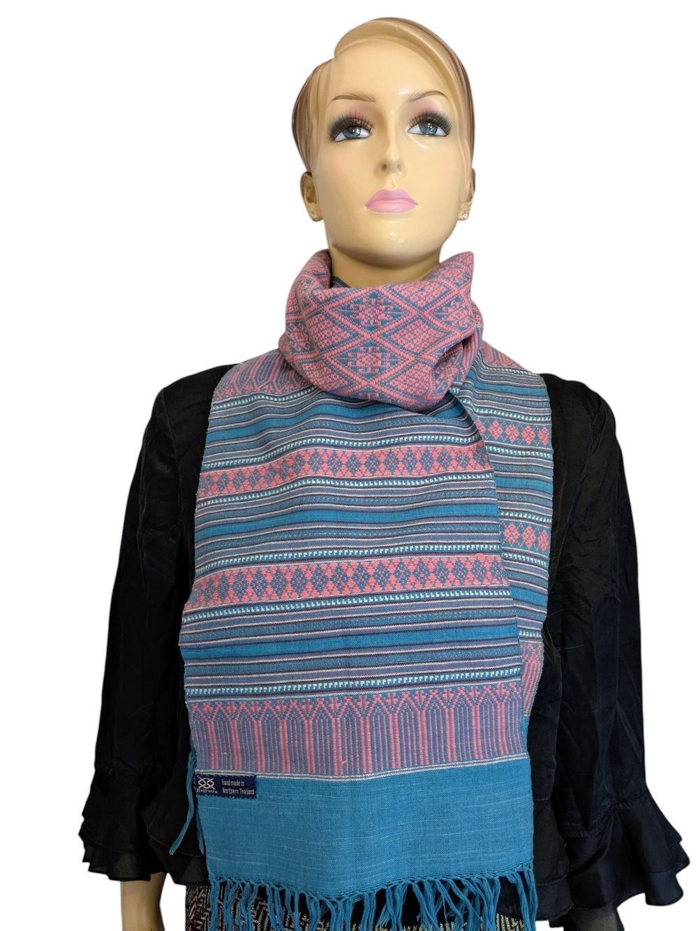 Hattasin Thai Handwoven Scarf/ Shawl With Shawl Fringe